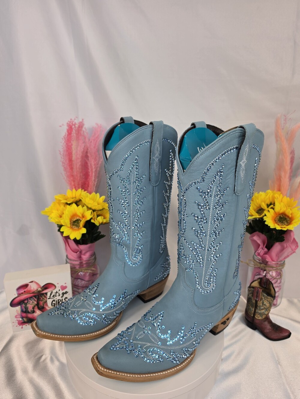 LANE Lexington Cowgirl Boots W/ SWAROVSKI Crystals 9.5 - Picture 8 of 11